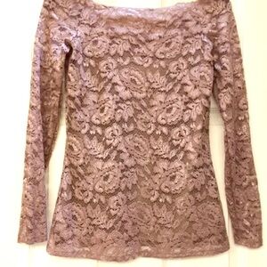 L'AGENCE Brand New w/ TAGs Mauve Rose Silk & Lace Top/ Blouse!